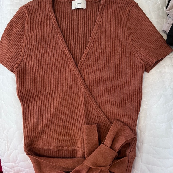 Aritzia Vneck Cropped Top - Picture 1 of 4